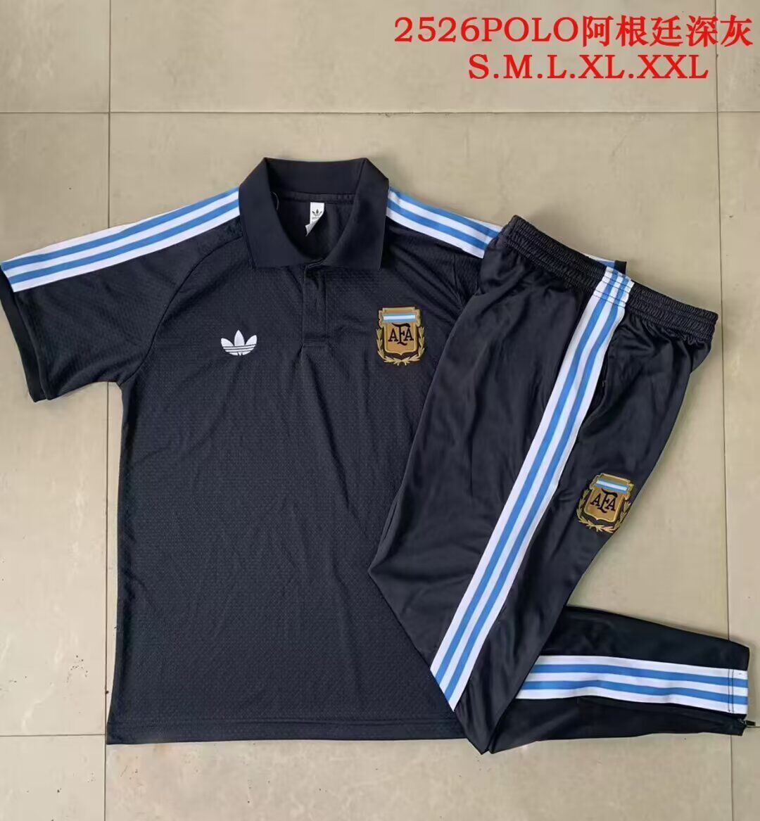 AAA Quality Argentina 25/26 Dark Grey Training Kit Jerseys
